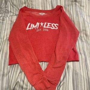 Limitless red crop sweater, large